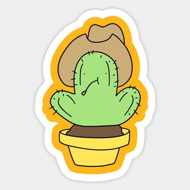 Cowboy Cactus Sticker by saradaboru